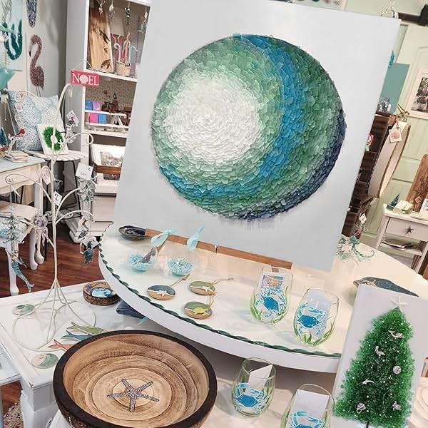 Armas Kodu Large Coastal Glass Mix Sea Glass Pieces for Crafts, 31 oz Non-Dyed Frosted Glass, 1.2–2 in Beach Glass Look for Christmas Tree DIY, Wreath Decor, Vase Filler, Centerpieces & Coastal Decor - Image 6
