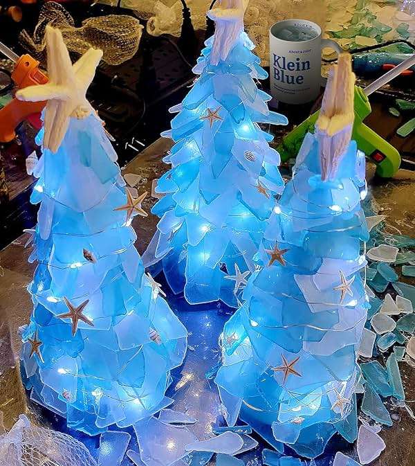 Armas Kodu Large Coastal Glass Mix Sea Glass Pieces for Crafts, 31 oz Non-Dyed Frosted Glass, 1.2–2 in Beach Glass Look for Christmas Tree DIY, Wreath Decor, Vase Filler, Centerpieces & Coastal Decor - Image 7