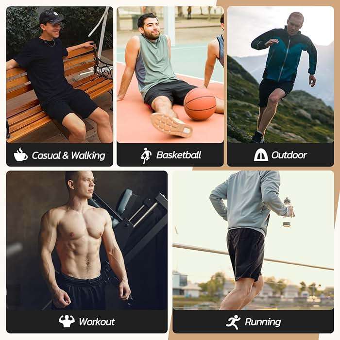 BOOJO 3 Pack Gym Basketball Mens Shorts - Quick Dry Black Workout Athletic Shorts with Pockets for Casual Running(S-6XL) - Image 5