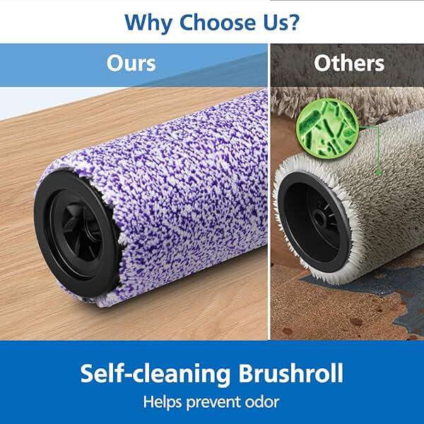 WDB1F2 Replacement Brushroll & Filter Bundle Compatible with Shark Hydrovac WD101 WD201 WD100 WD200 AW201 WD200C WD201C WD101C HydroVac XL 3-in-1 Vacuum Cleaner,Compare Parts WDB1, WDB2, WDFF1, WDFF2 - Image 7