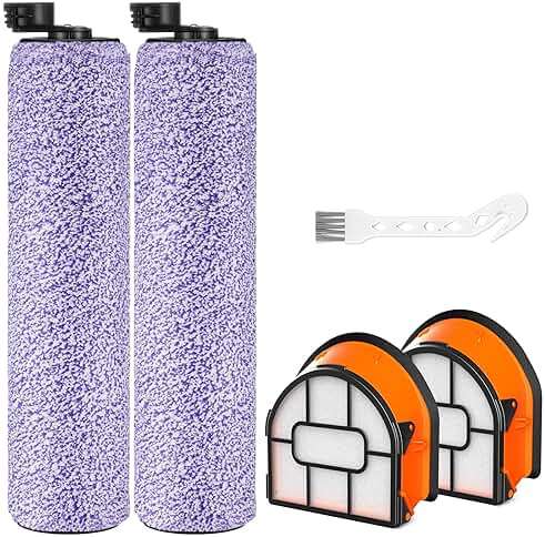 WDB1F2 Replacement Brushroll & Filter Bundle Compatible with Shark Hydrovac WD101 WD201 WD100 WD200 AW201 WD200C WD201C WD101C HydroVac XL 3-in-1 Vacuum Cleaner,Compare Parts WDB1, WDB2, WDFF1, WDFF2 - Image 9