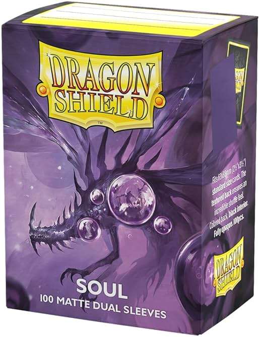 Dragon Shield | Matte Dual Standard Size Card Sleeves | 100 CT - Smooth & Tough Premium TCG Sleeves - Compatible with Pokemon, Flesh & Blood, One Piece & Magic the Gathering | Soul - Image 1