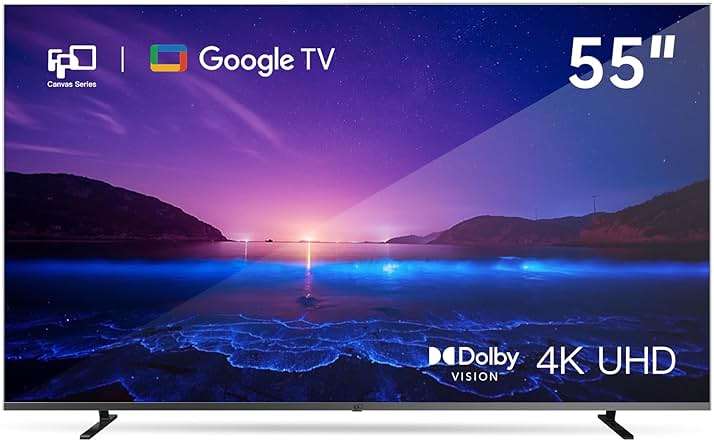 FPD 55-inch Smart TV Google TV 4K UHD with Google Play and Google Cast Built-in, HDR 10, Dolby Vision Dolby Atmos, MEMC, Voice Remote, Stream Live TV(Canvas-Series, CG55-C1, 2024 Model) - Image 1