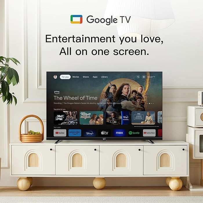 FPD 55-inch Smart TV Google TV 4K UHD with Google Play and Google Cast Built-in, HDR 10, Dolby Vision Dolby Atmos, MEMC, Voice Remote, Stream Live TV(Canvas-Series, CG55-C1, 2024 Model) - Image 8