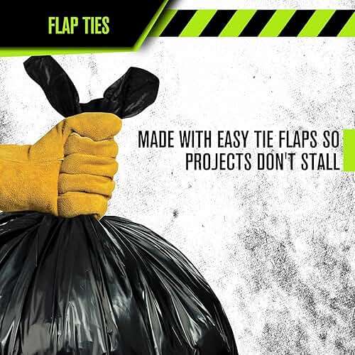 Aluf Plastics 55 Gallon Trash Bags Heavy Duty - (Huge 200 Pack) - 2.0 MIL Thick (equiv) - 38" x 58" - Garbage Bags for Toter, Contractors, Lawn, Leaf, Commercial, Kitchen, Industrial - Image 3