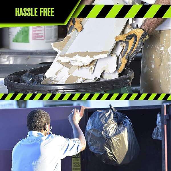 Aluf Plastics 55 Gallon Trash Bags Heavy Duty - (Huge 200 Pack) - 2.0 MIL Thick (equiv) - 38" x 58" - Garbage Bags for Toter, Contractors, Lawn, Leaf, Commercial, Kitchen, Industrial - Image 5