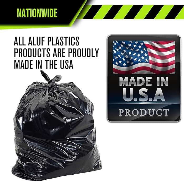 Aluf Plastics 55 Gallon Trash Bags Heavy Duty - (Huge 200 Pack) - 2.0 MIL Thick (equiv) - 38" x 58" - Garbage Bags for Toter, Contractors, Lawn, Leaf, Commercial, Kitchen, Industrial - Image 6