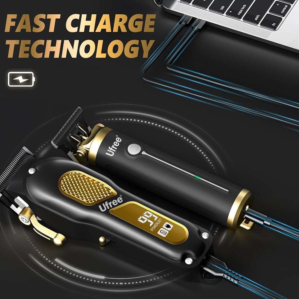 Ufree Hair Clippers for Men, Clippers and Trimmers Set, Cordless Barber Clippers, Grooming Kit, Gifts for Men - Image 7
