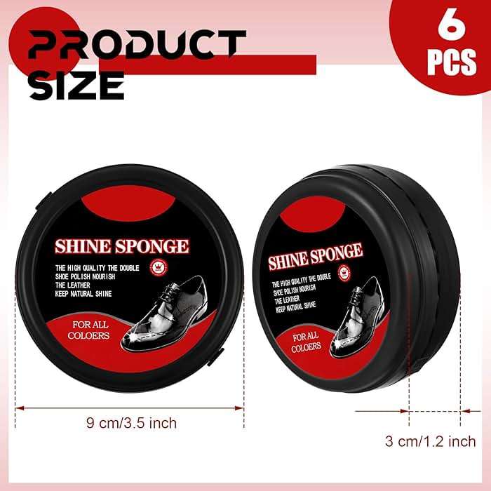 Loopeer 6 Pcs Neutral Shoe Shine Sponge, Instant Gloss and Portable, Leather Care for Furniture - Image 2