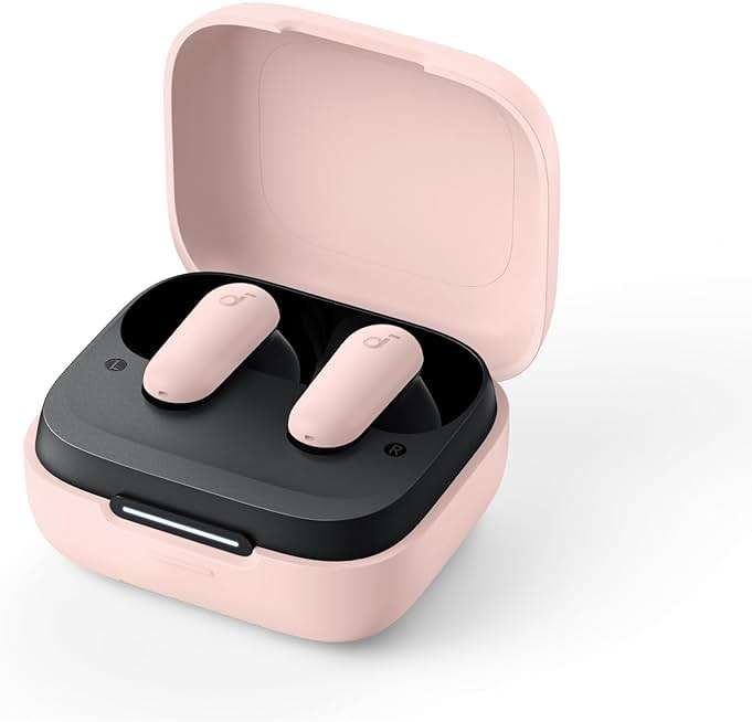Soundcore P30i by Anker Noise Cancelling Earbuds, Strong and Smart Noise Cancelling, Powerful Bass, 45H Playtime, 2-in-1 Case and Phone Stand, IP54, Wireless Earbuds, Bluetooth 5.4 (Pink) - Image 7