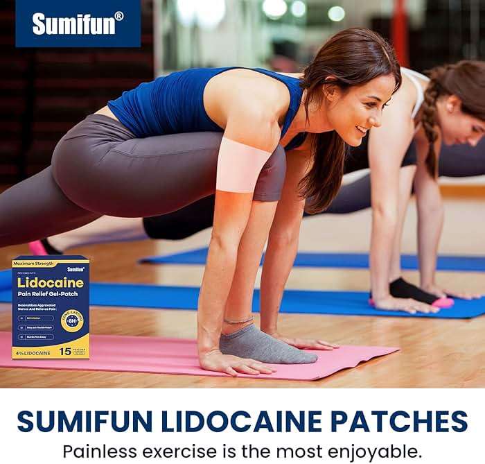 Sumifun 4% Lidocaine Pain Relief Patches 15 Counts Maximum Strength Numbing Gel Patch for Back Knee Neck Joint Ache Muscle Soreness Topical Analgesic - Image 4