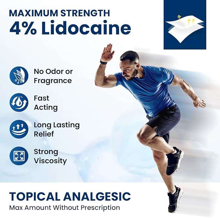 Sumifun 4% Lidocaine Pain Relief Patches 15 Counts Maximum Strength Numbing Gel Patch for Back Knee Neck Joint Ache Muscle Soreness Topical Analgesic - Image 5