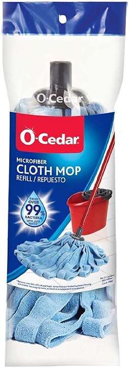 O-Cedar Microfiber Cloth Mop Refill, Blue & EasyWring Deep Clean (1-Pack) | 40% More Cleaning Power | Compatible With O-Cedar EasyWring Spin Mop & Bucket System - Image 2