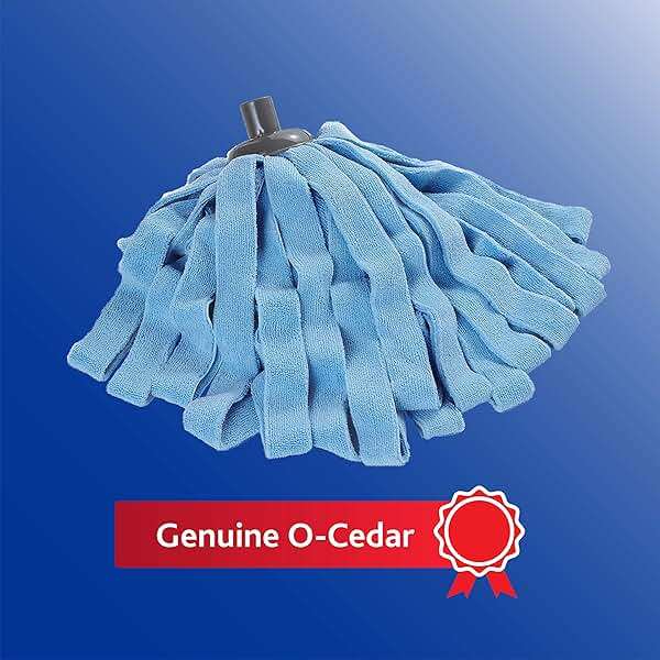 O-Cedar Microfiber Cloth Mop Refill, Blue & EasyWring Deep Clean (1-Pack) | 40% More Cleaning Power | Compatible With O-Cedar EasyWring Spin Mop & Bucket System - Image 4