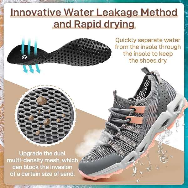 ziitop Womens Hiking Water Shoes for Women Quick Dry Outdoor Sport Sneakers Non Slip Lightweight Breathable Summer Trekking and Walking Climbing Shoe - Image 2