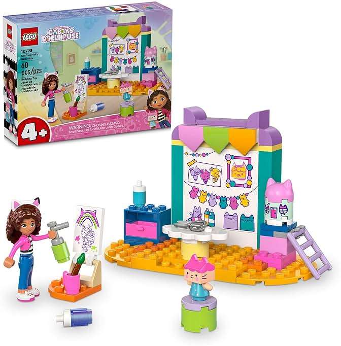 LEGO Gabby's Dollhouse Crafting with Baby Box Building Toys - Pretend Play Toy Figures & Playset for Kids, Girls & Boys, Ages 4+ - Birthday Gift - 10795 - Image 1