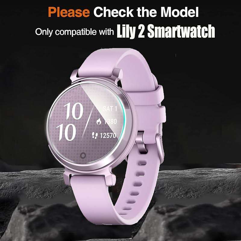 Lamshaw Compatible for Garmin Lily 2 Screen Protector, [6 Pack] Full Coverage TPU Clear Film Compatible for Garmin Lily 2 Smartwatch (6 Pack) - Image 2