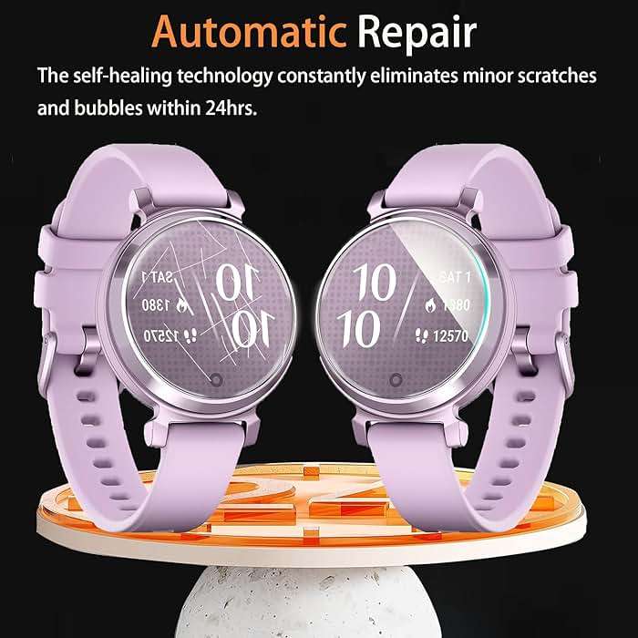 Lamshaw Compatible for Garmin Lily 2 Screen Protector, [6 Pack] Full Coverage TPU Clear Film Compatible for Garmin Lily 2 Smartwatch (6 Pack) - Image 3