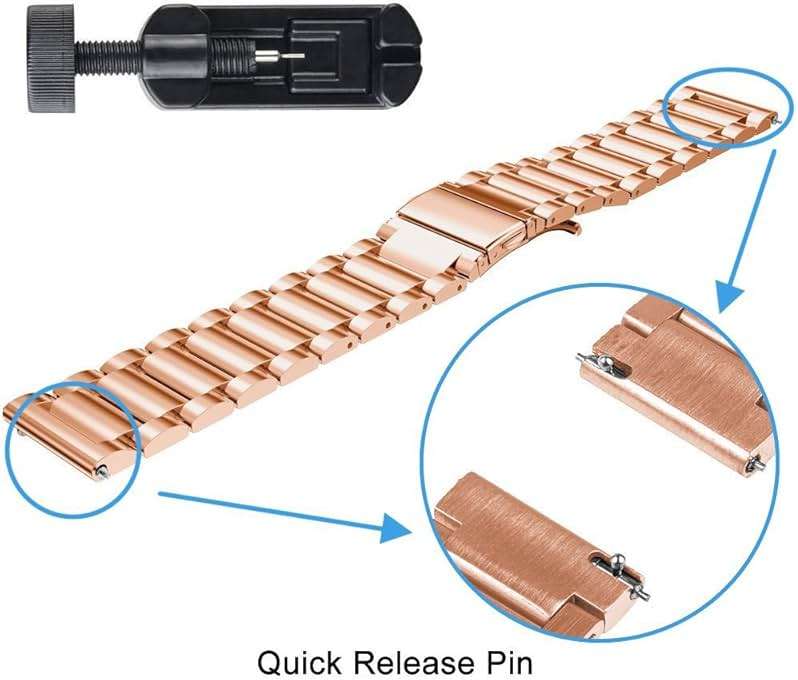 Lamshaw Compatible for Garmin Lily 2 Active Band, Quick Release Stainless Steel Metal Replacement Straps Compatible for Garmin Lily 2, Lily 2 Active, Classic Smartwatch - Image 6