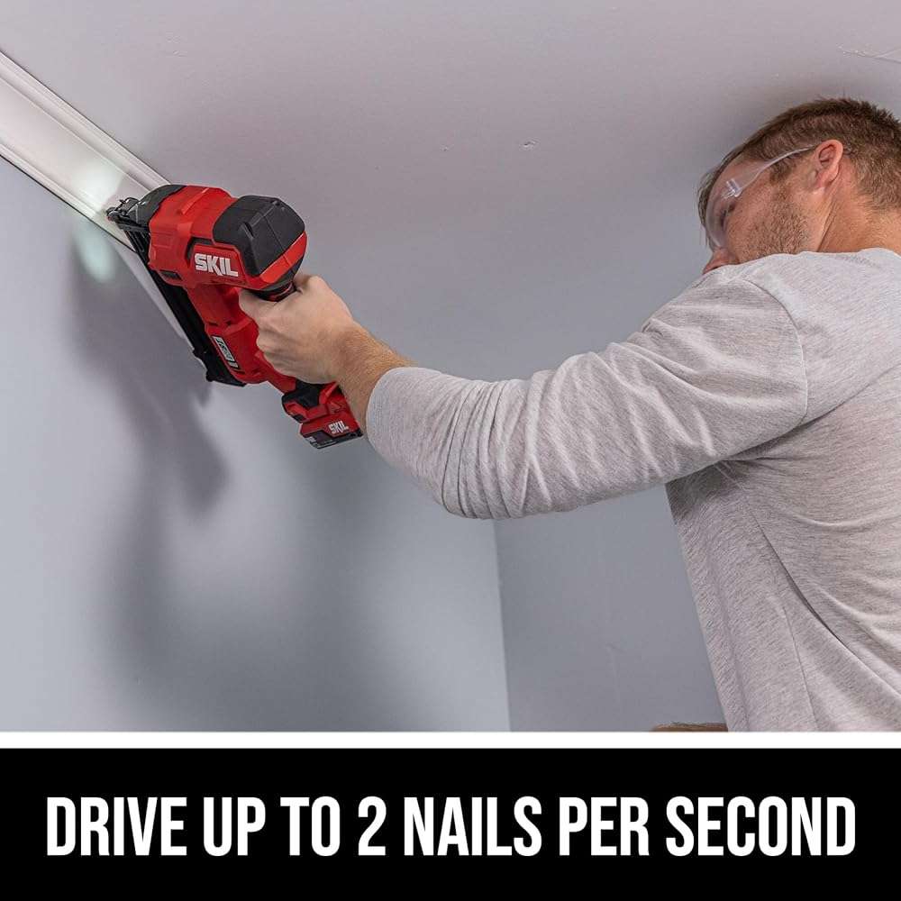 SKIL PWR CORE 20 Brushless 20V 18Ga Brad Nailer Kit including 2.0Ah USB-C Battery and Charger-NA1800B-10 - Image 4