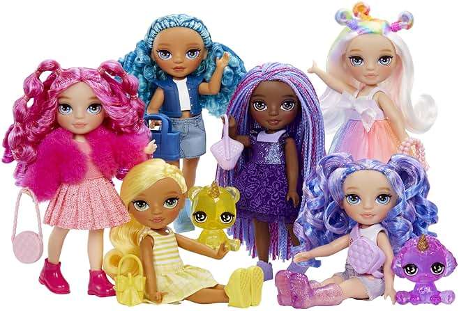 Rainbow High Littles – Indigo Bailey, Purple 5.5" Posable Small Doll with Purse, Magical Pet Fox, Girls Toy Gift, Kids Ages 4-12 Years - Image 6