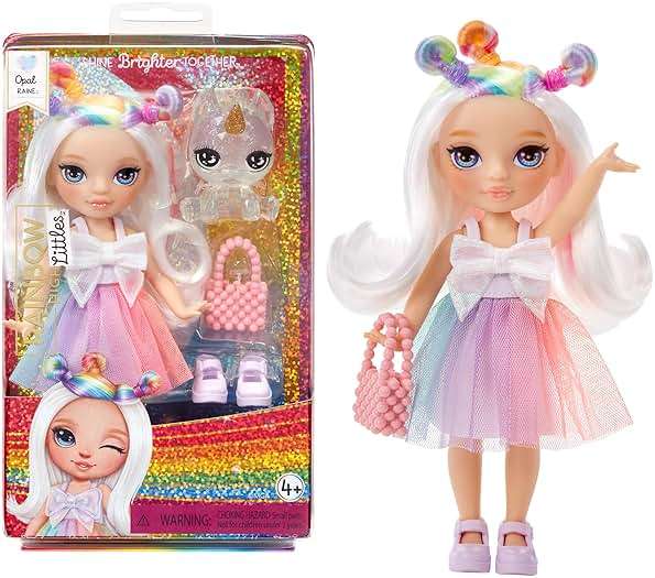 Rainbow High Littles – Opal Raine, Rainbow 5.5" Posable Small Doll with Purse, Magical Pet Unicorn, Girls Toy Gift, Kids Ages 4-12 Years - Image 1