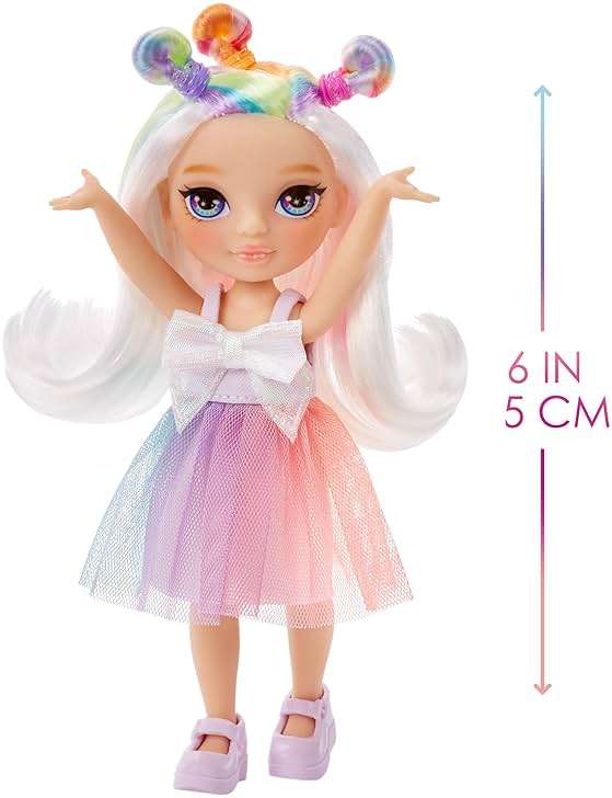 Rainbow High Littles – Opal Raine, Rainbow 5.5" Posable Small Doll with Purse, Magical Pet Unicorn, Girls Toy Gift, Kids Ages 4-12 Years - Image 2