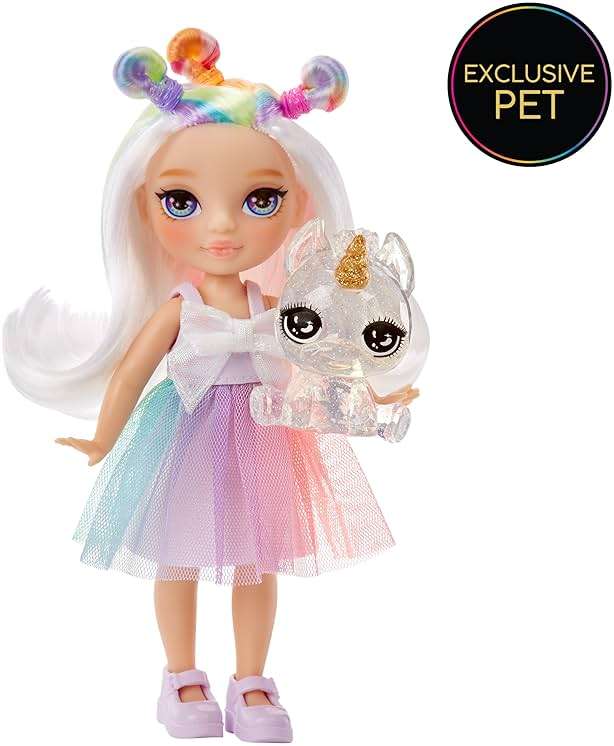 Rainbow High Littles – Opal Raine, Rainbow 5.5" Posable Small Doll with Purse, Magical Pet Unicorn, Girls Toy Gift, Kids Ages 4-12 Years - Image 5