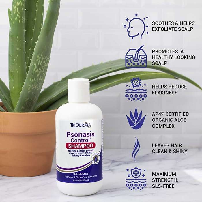 TriDerma Psoriasis Control Scalp Exfoliator Shampoo 8.3 oz & Dry Scalp Moisturizing Hair Conditioner 6.0 oz, Salon Quality Dry Scalp Treatment Hair Care, Fresh Rosemary Oil, Value Bundle - Image 4