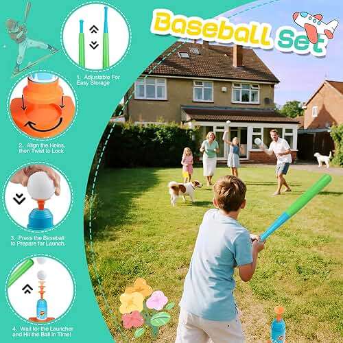 Outdoor Toys for Kids Ages 4-8, 8-in-1 Backyard Games Set with Multiple Sports Activities, Outdoor Family Play for Boys and Girls, Ideal for Parties, Camping & Birthday Gifts - Image 2