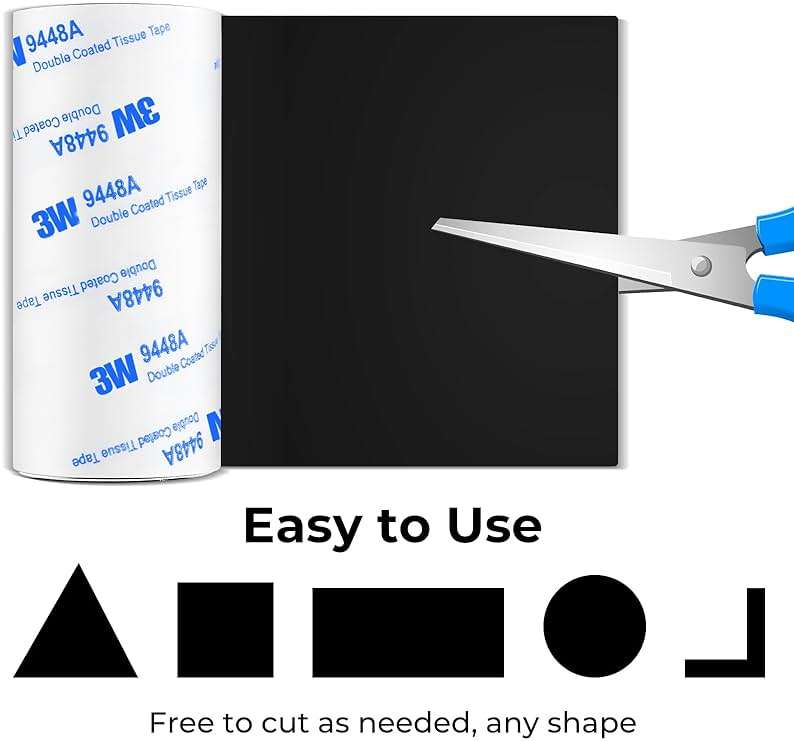 Non Slip Furniture Pads, 2 Rolls Rubber Adhesive Pads, Adhesive Rubber Pads for Furniture and Appliances 4x40 inch+1x40 inch - Image 4