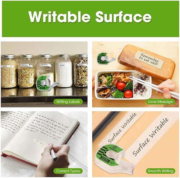 JWOWO 12 Invisible Tape with 12 Refillable Tape Dispenser, Holiday Supplies and Gift Wrap Tape, Great for Christmas Crafts, Matte Finish, 3/4 in x 650 in - Image 5