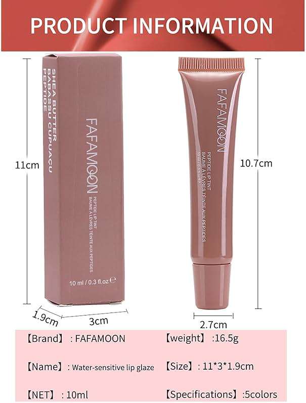 Aseawave 5 Colors Hydrating Lip Glow Oil, Ribbon, Toast, Raspberry jelly, Espresso, White Tinted Lip Oil Gloss, Moisturizing, Hydrating, Nourishing Lip Care Oil for Naturally Plump, Pillowy-soft Lips - Image 4
