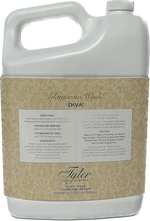 Tyler's Diva Glam Wash Laundry Detergent, Gallon (128 Fl oz) (Pack of 1) ILIOS Packaging. - Image 8