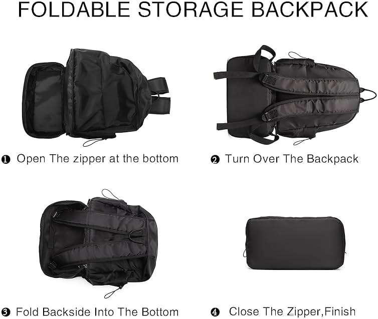 seyfocnia Gym Backpack for Men,Waterproof Travel Backpack With Shoe Compartment Lightweight Sports Gym Bag Casual Daypack-Black - Image 7