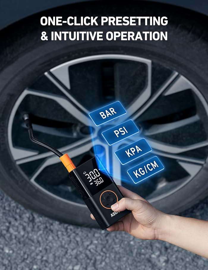 AstroAI L7 Tire Inflator Portable Air Compressor,150 PSI Cordless Mini Air Bike Auto Shut-Off Pump with Digital Display Pressure Gauge, Fast Inflation & LED Light for Car Tires,Motorcycles,Bikes,Balls - Image 7