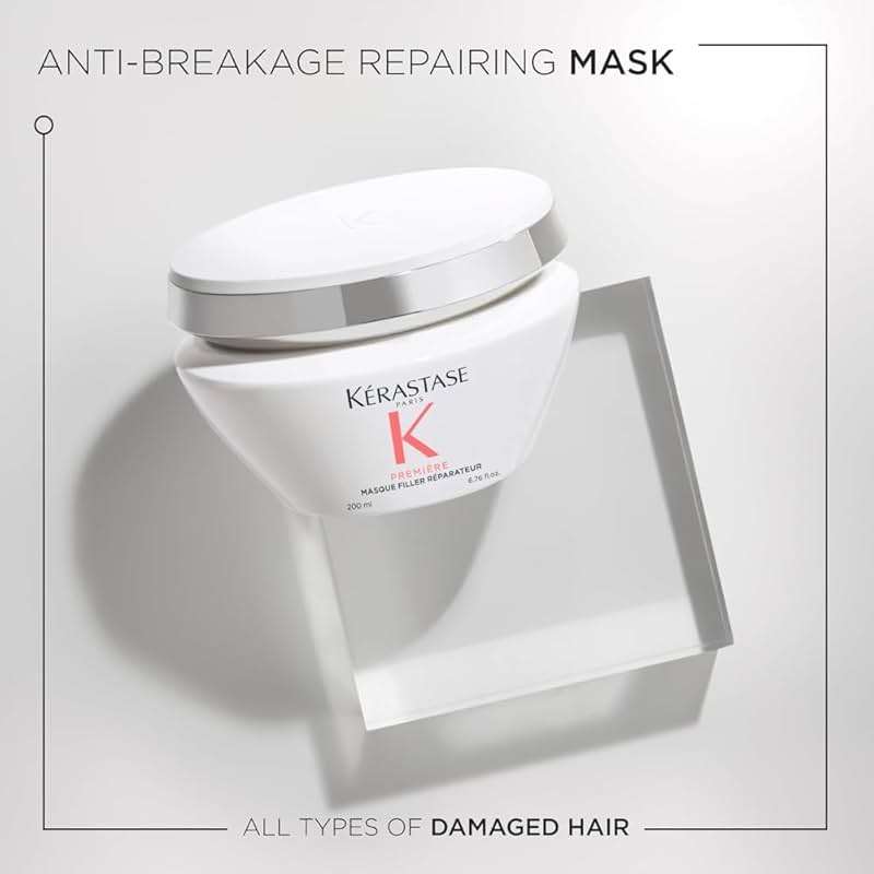 Kerastase Premiere Anti-Breakage Mask - For Breakage & Damaged Hair, For Stronger, Visibly Healthier Hair, 7x Smoother Hair, Repairs Bonds & Removes Calcium Build-Up, With Glycine and Peptides - Image 2
