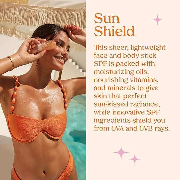 Kopari Sun Shield On-The-Glow Sheer Sunscreen Stick SPF 40, Sweat and Water Resistant Roll On Sunscreen For Face and Body with Vitamin E and Bisobolol, 1oz - Image 3