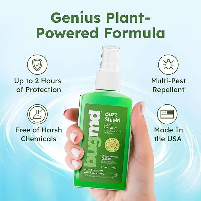 BugMD Buzz Shield - Mosquito and Insect Repellent Spray for Body and Home, Indoor & Outdoor Use, DEET-Free, Tick Repellent, Safe Bug Spray for People (2-Pack) - Image 4