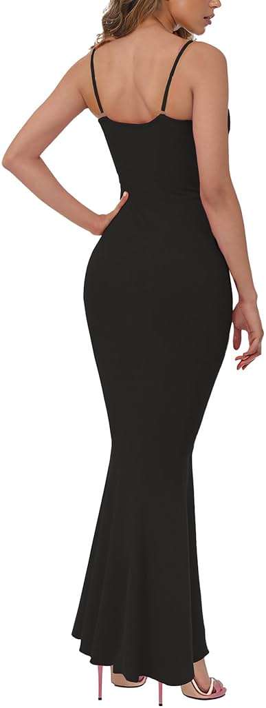 Buauty Womens Summer Dress Bodycon Maxi Dress Sleeveless Casual Long Dresses 2026 Spaghetti Strap Slip Elegant Evening Party - Image 2