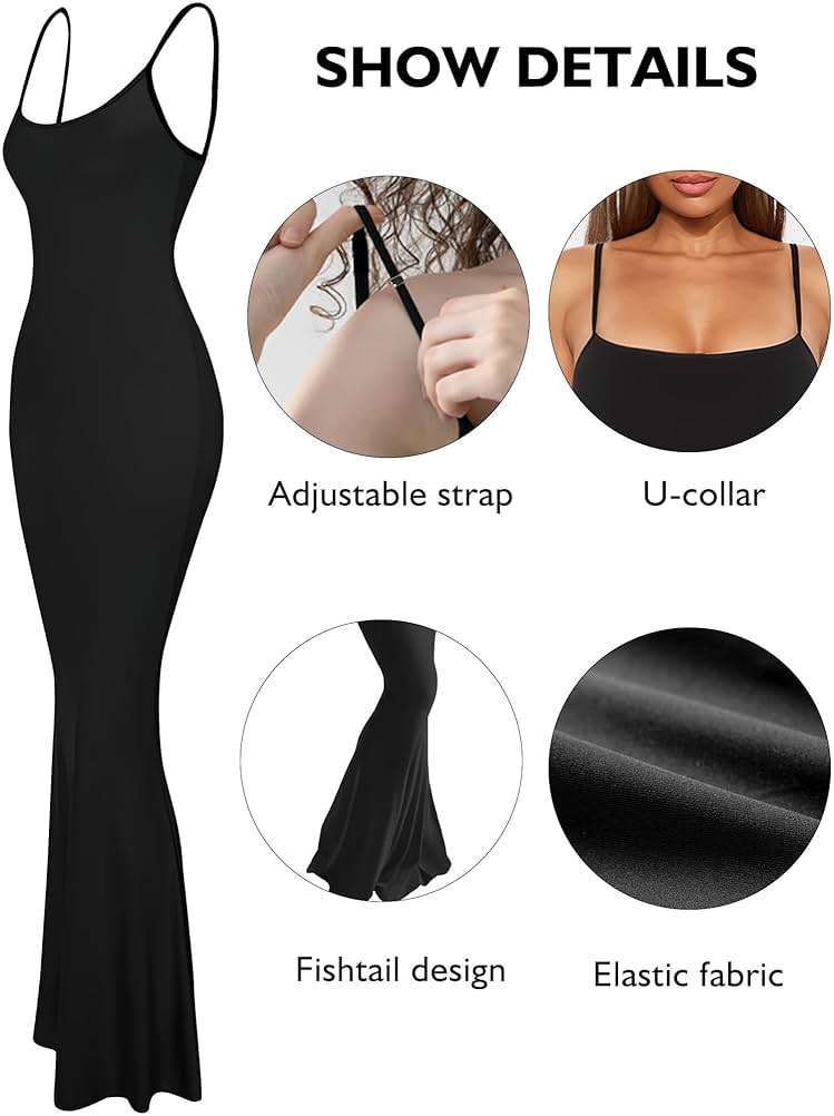 Buauty Womens Summer Dress Bodycon Maxi Dress Sleeveless Casual Long Dresses 2026 Spaghetti Strap Slip Elegant Evening Party - Image 3