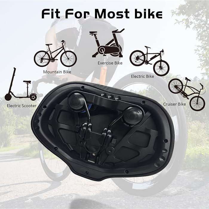 Noseless Bike Seat Cushion for Men & Women - Extra Padding & Comfort Wide Bicycle Seat, Oversized Comfortable Saddle for Peloton Bikes, Exercise Bikes, Electric Bikes, Cruiser Bikes - Image 6