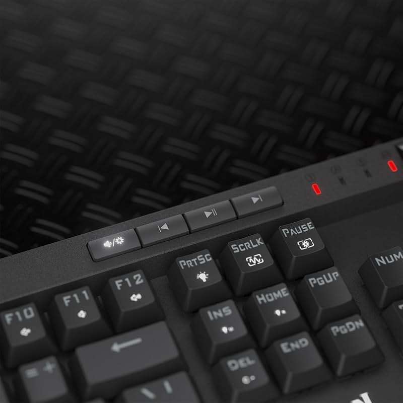 Redragon K580 PRO Wireless RGB Gaming Keyboard, 3-Modes 104 Keys Mechanical Keyboard w/Hot-Swap Socket, Dedicated Media Controls & Onboard Macro Recording, Linear Red Switch - Image 7
