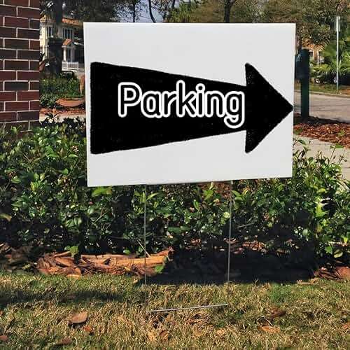 Newflager 10 Pack 18 x 12 Inches White Corrugated Plastic Yard Sign with Metal Stakes for Birthday, Real Estate Garage Sale Signs, Rent, Guidepost Decorations - Image 5