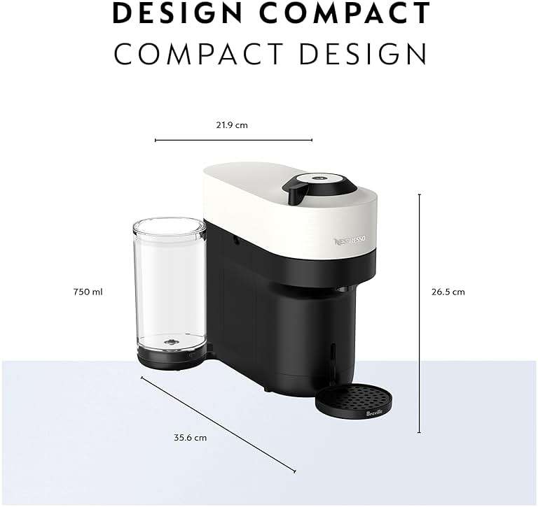 Nespresso Vertuo Pop+ Coffee and Espresso Maker by Breville, Coconut White - Image 2