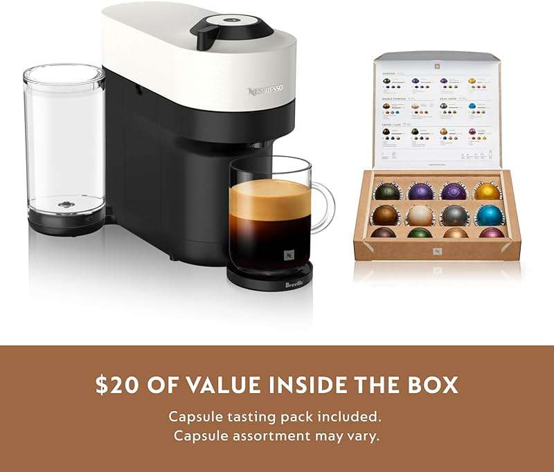 Nespresso Vertuo Pop+ Coffee and Espresso Maker by Breville, Coconut White - Image 7