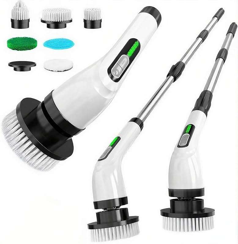 Highyes Electric Spin Scrubber for Cleaning Bathroom: Cordless Power Shower Scrubber - Electric Cleaning Brush for Tile Tub - Image 1