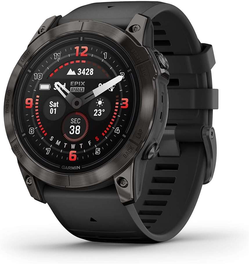 Garmin epix Pro (Gen 2) Sapphire Edition, 51mm, High Performance Smartwatch, Advanced Training Technology, Built-in Flashlight, Black (Renewed) - Image 1