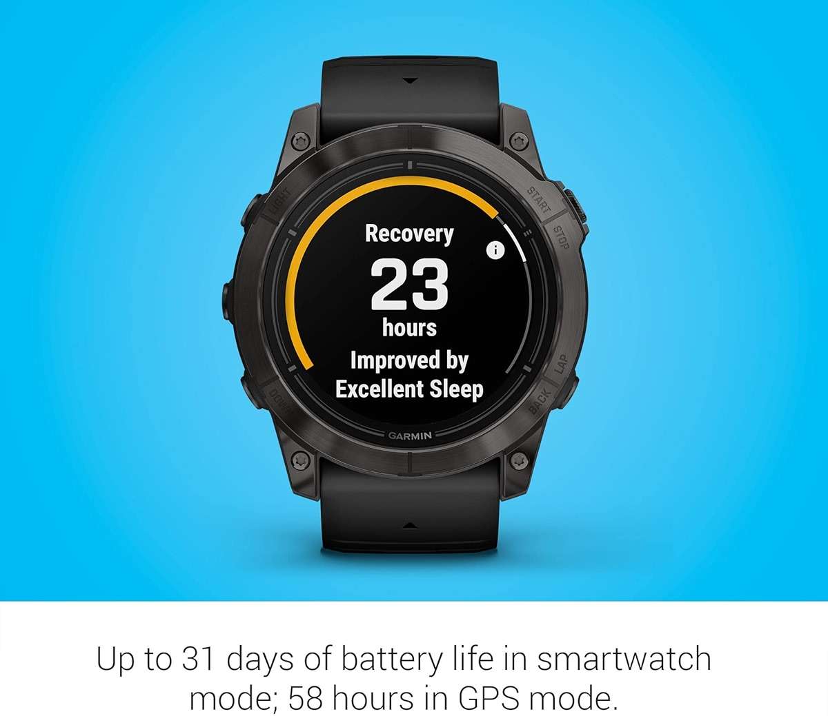 Garmin epix Pro (Gen 2) Sapphire Edition, 51mm, High Performance Smartwatch, Advanced Training Technology, Built-in Flashlight, Black (Renewed) - Image 4
