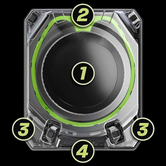 Beyblade X Xtreme Battle Set with Beystadium Arena Featuring X-Celerator Rail, 2 Right-Spinning Top Toys, 2 Launchers, Toys for Boys and Girls, 8+ - Image 8